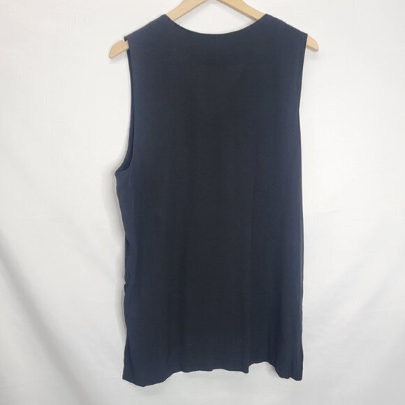 BRIGGS New York Black Long Side Slit Tank Tunic - Picture 9 of 11